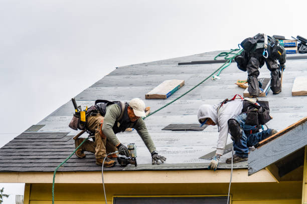 Professional Gutter Installation technician working in Springdale, WA